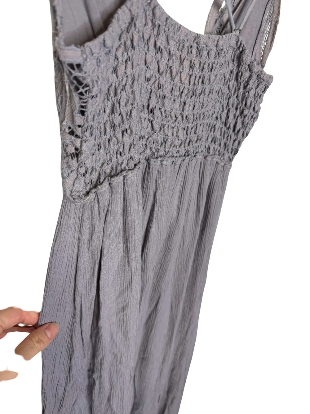 ✨ Free People FP One Adella Maxi Slip‎ Dress Purple Gray XS 🌿